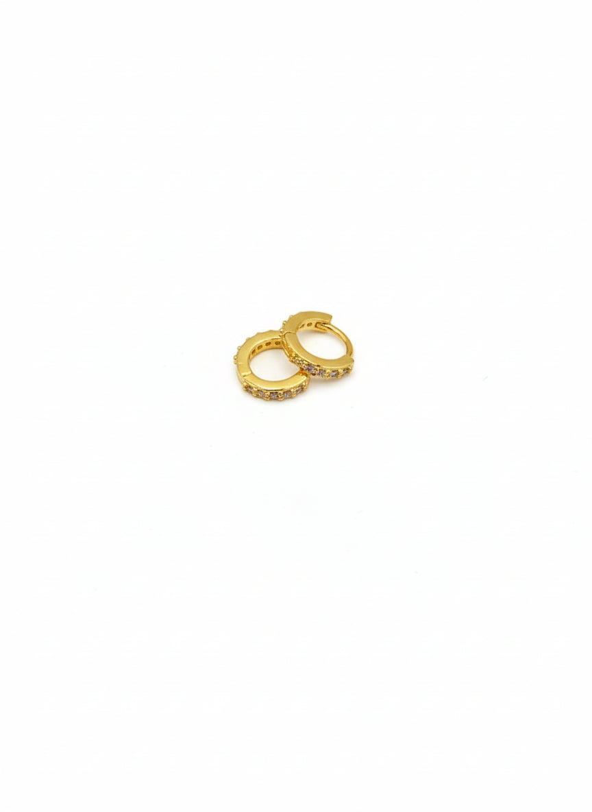 Gold Toned 6mm Huggie Earrings
