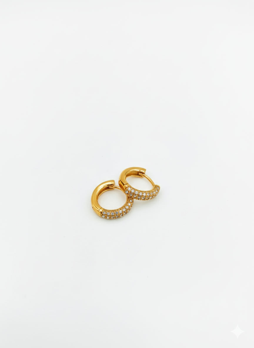 Gold Toned 8mm Huggie Earrings