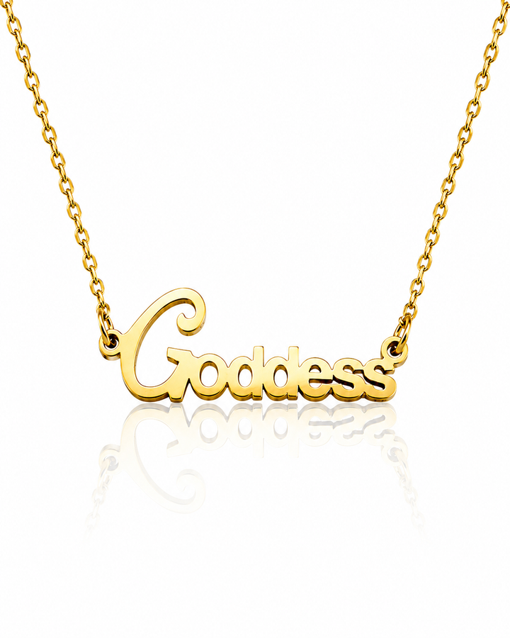 Goddess Pendant Dainty Gold Plated Waterproof Necklace - 46.8 cm (11051)