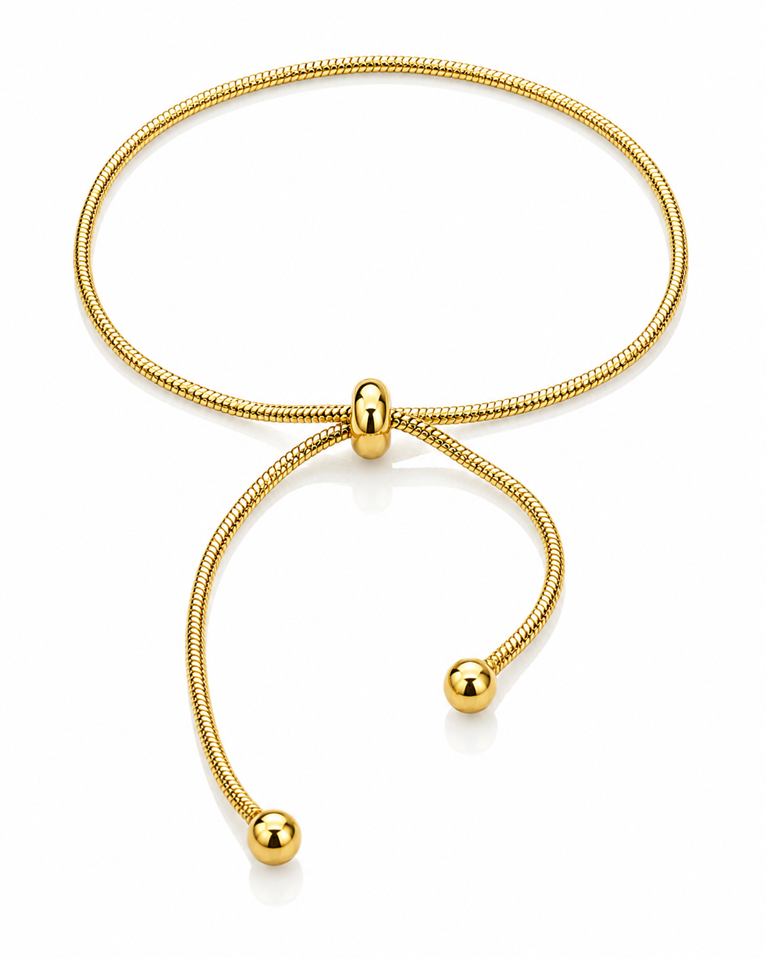 Gold Plated Adjustable Snake Chain Bracelet (10821)