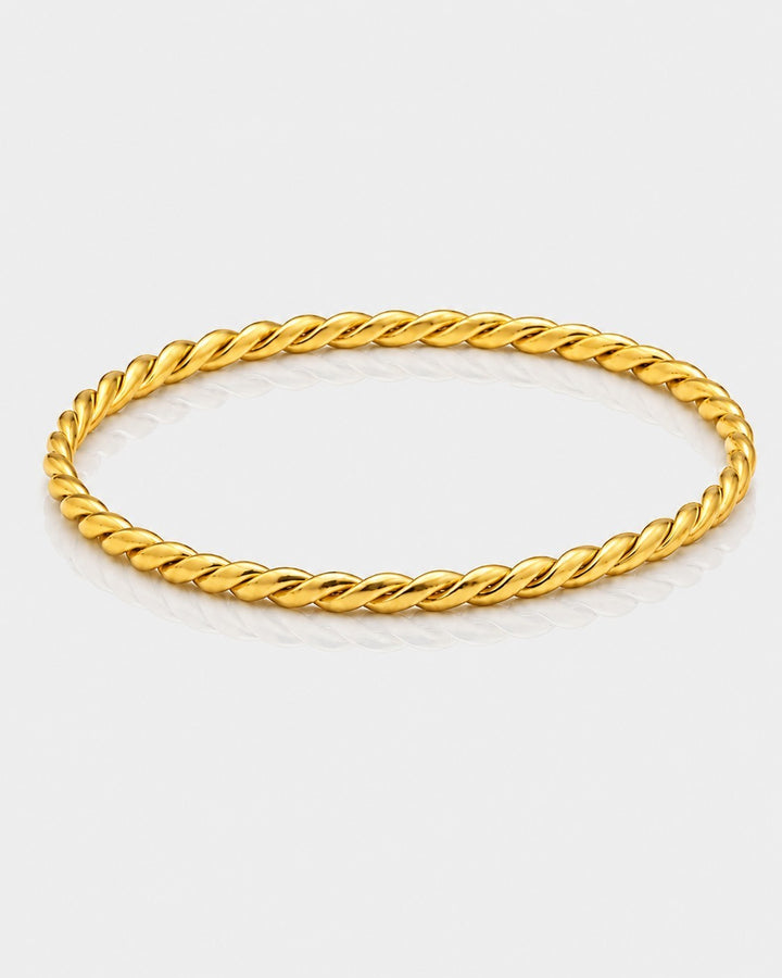 Gold Plated Waterproof Woven Knit Chain Bracelet (11212)