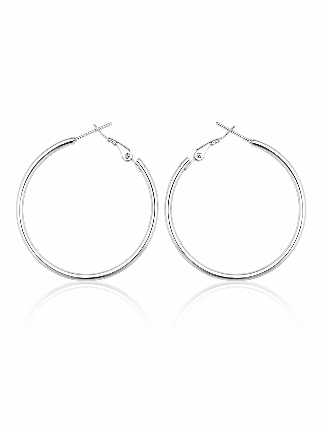 Gold plated waterproof layered hoop earrings with polished finish by Elli Jewellery
