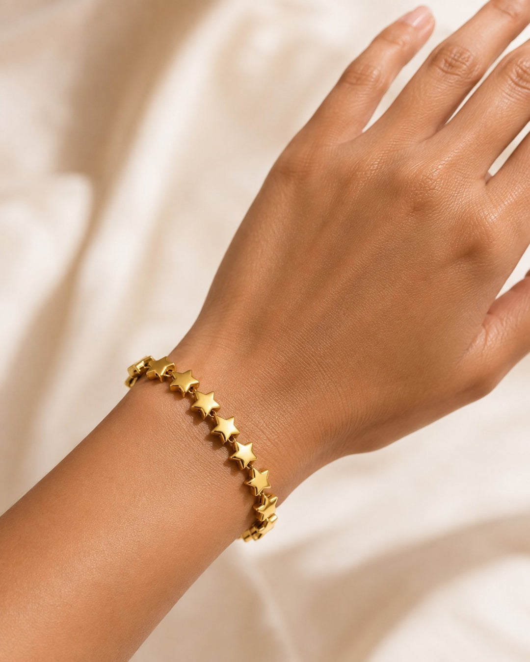 Gold Plated Celestial Star Charm Bracelet (11435)