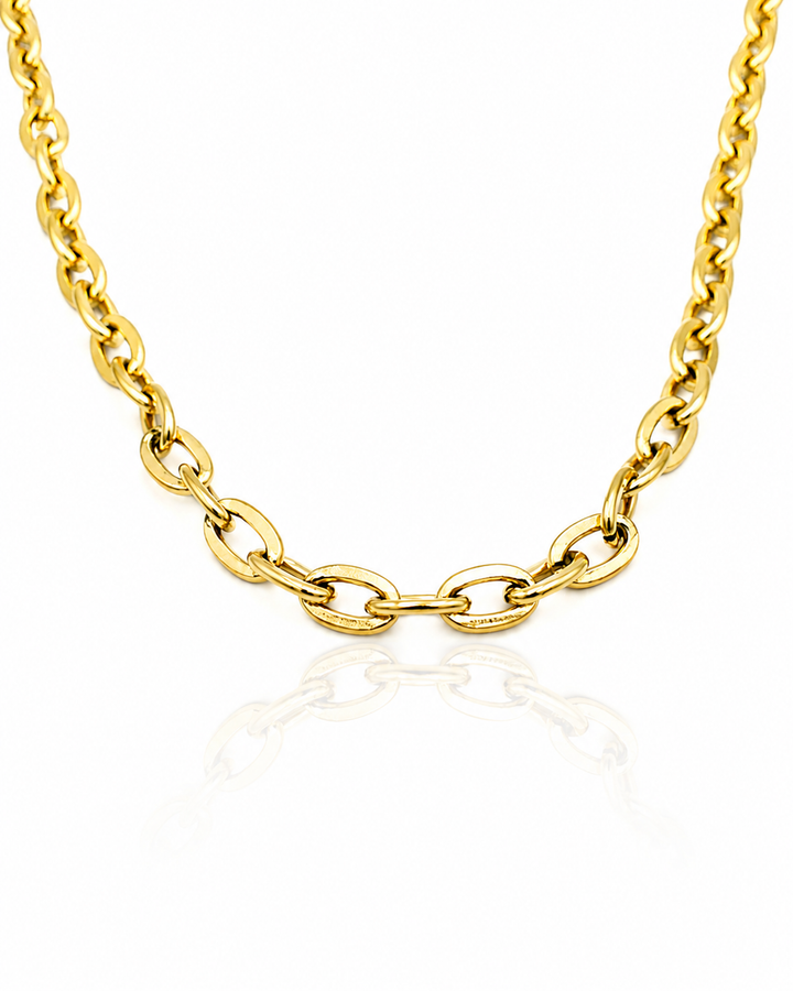 Minimalist Gold Plated Waterproof Bar Choker Necklace - 38.4 cm  (11243)