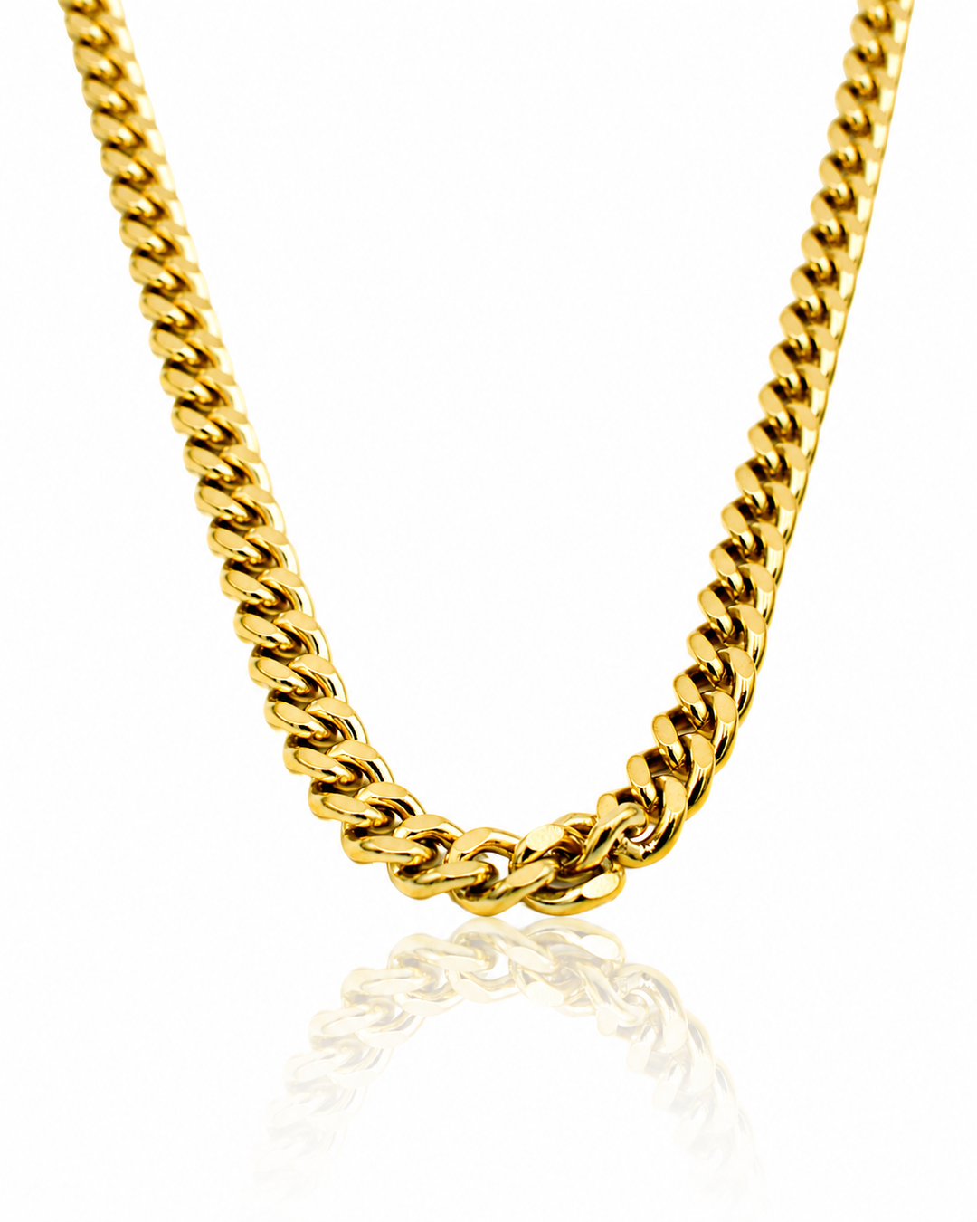 Gold Plated Waterproof Figaro Chain Necklace (10956)