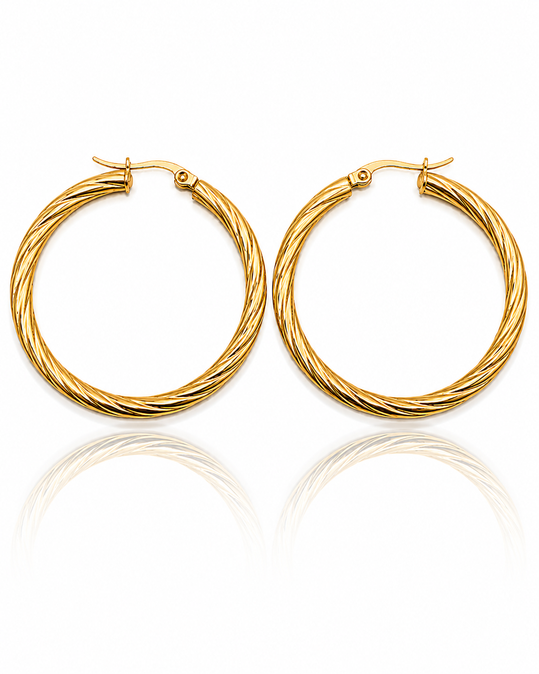 Twisted Hoop Earrings 41mm