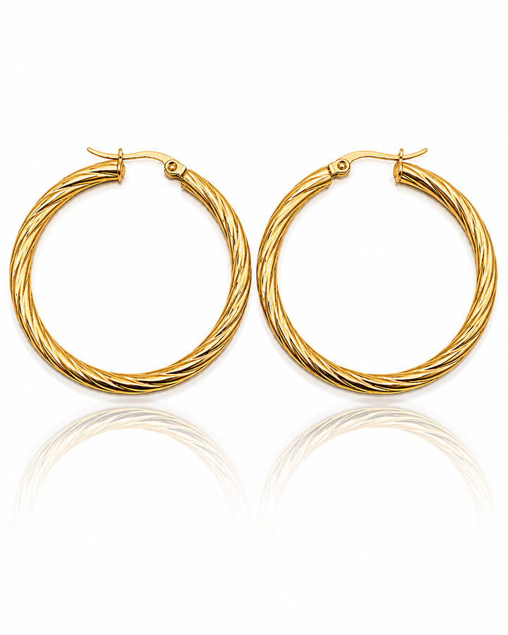 Twisted Hoop Earrings 41mm