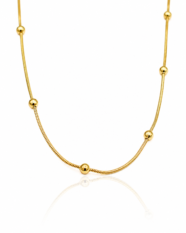Gold Plated Waterproof Premium Layered Chain Necklace - 43.4 cm (10661)