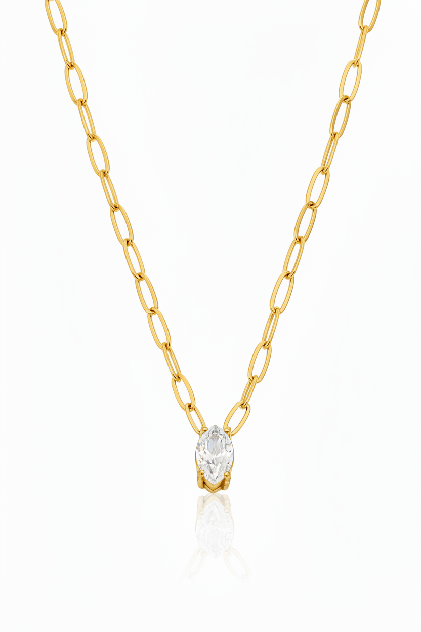 Gold Plated Waterproof Multi-Strand Layered Chain Necklace Set (10631)