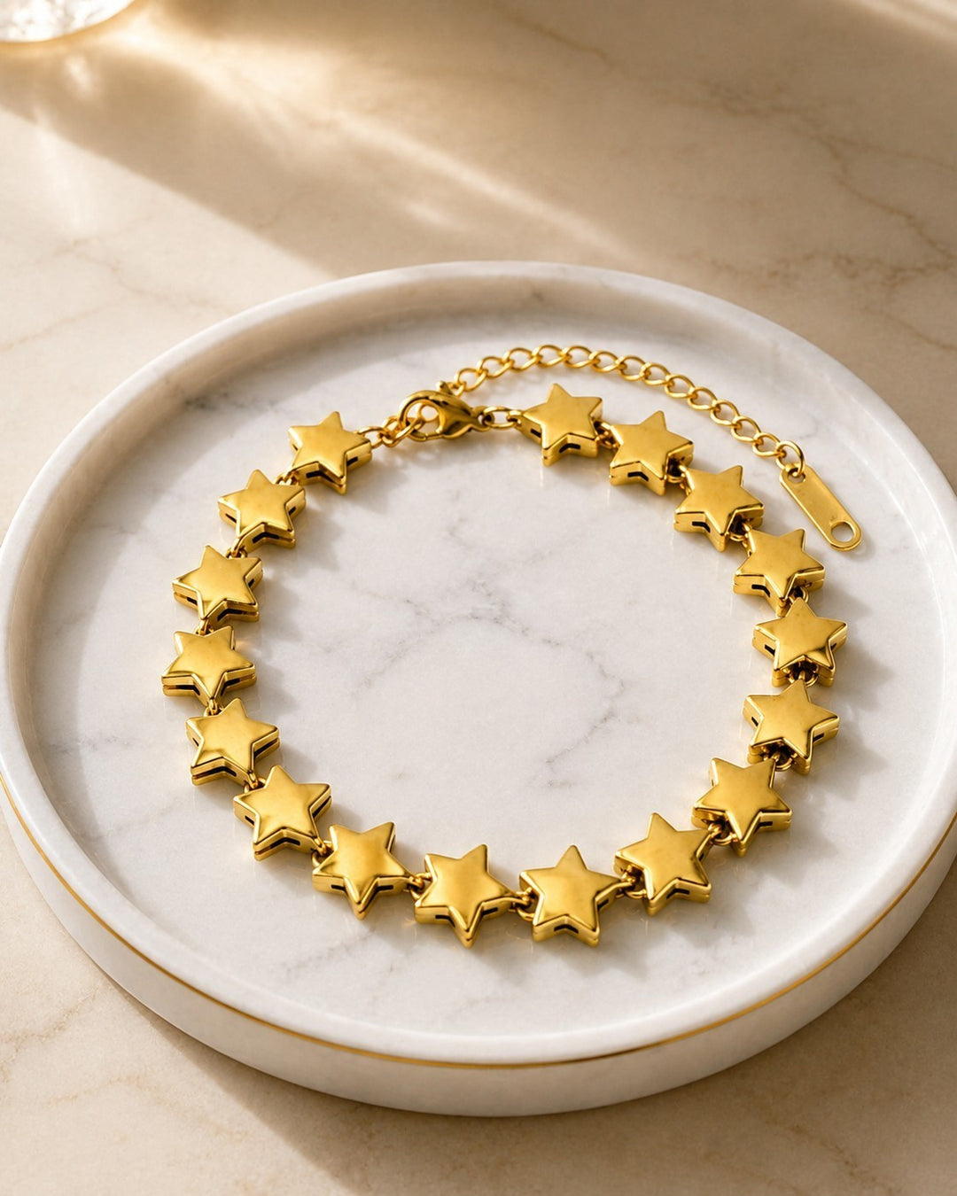 Gold Plated Celestial Star Charm Bracelet (11435)