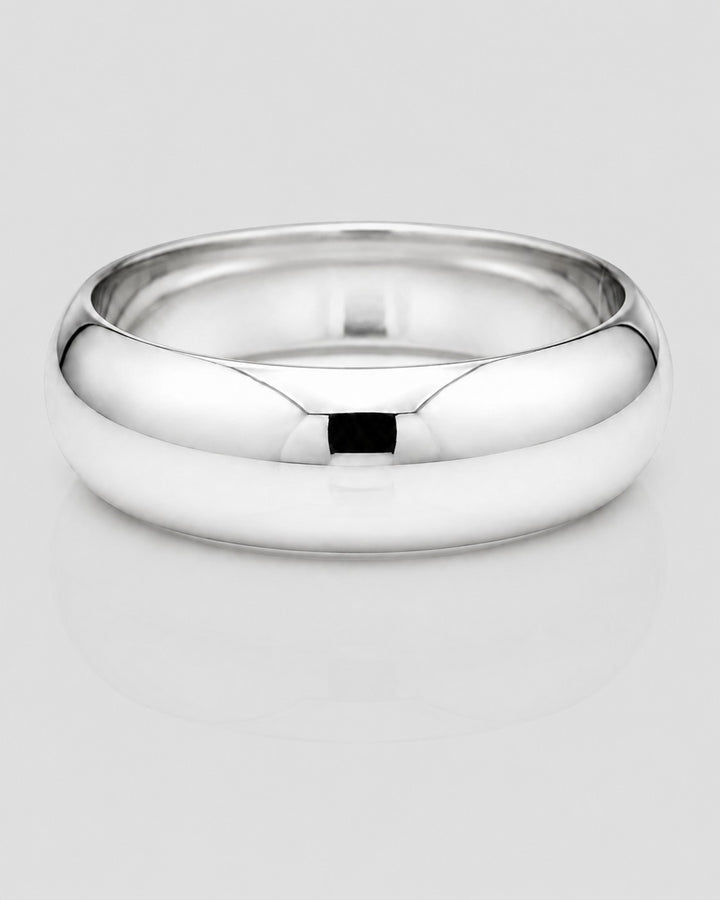 Rhodium Plated Statement Bangle Bracelet 3cm (11811)