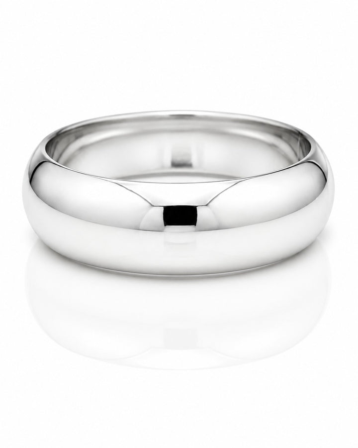 Rhodium Plated Statement Bangle Bracelet 3cm (11811)