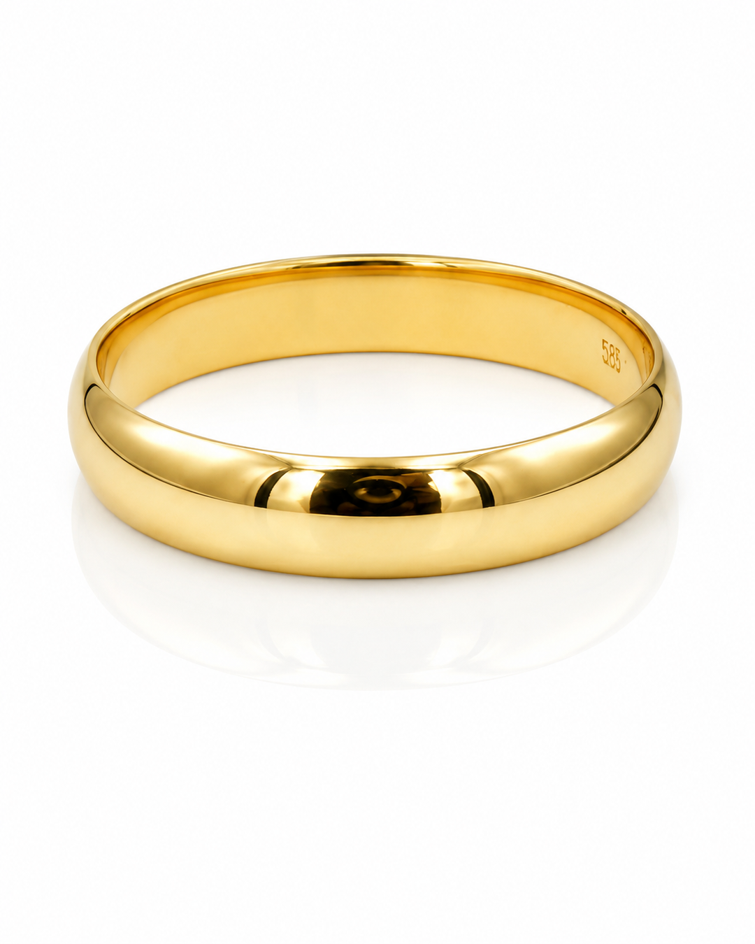 Gold Plated Waterproof Slim 1cm Bangle Bracelet (11804)