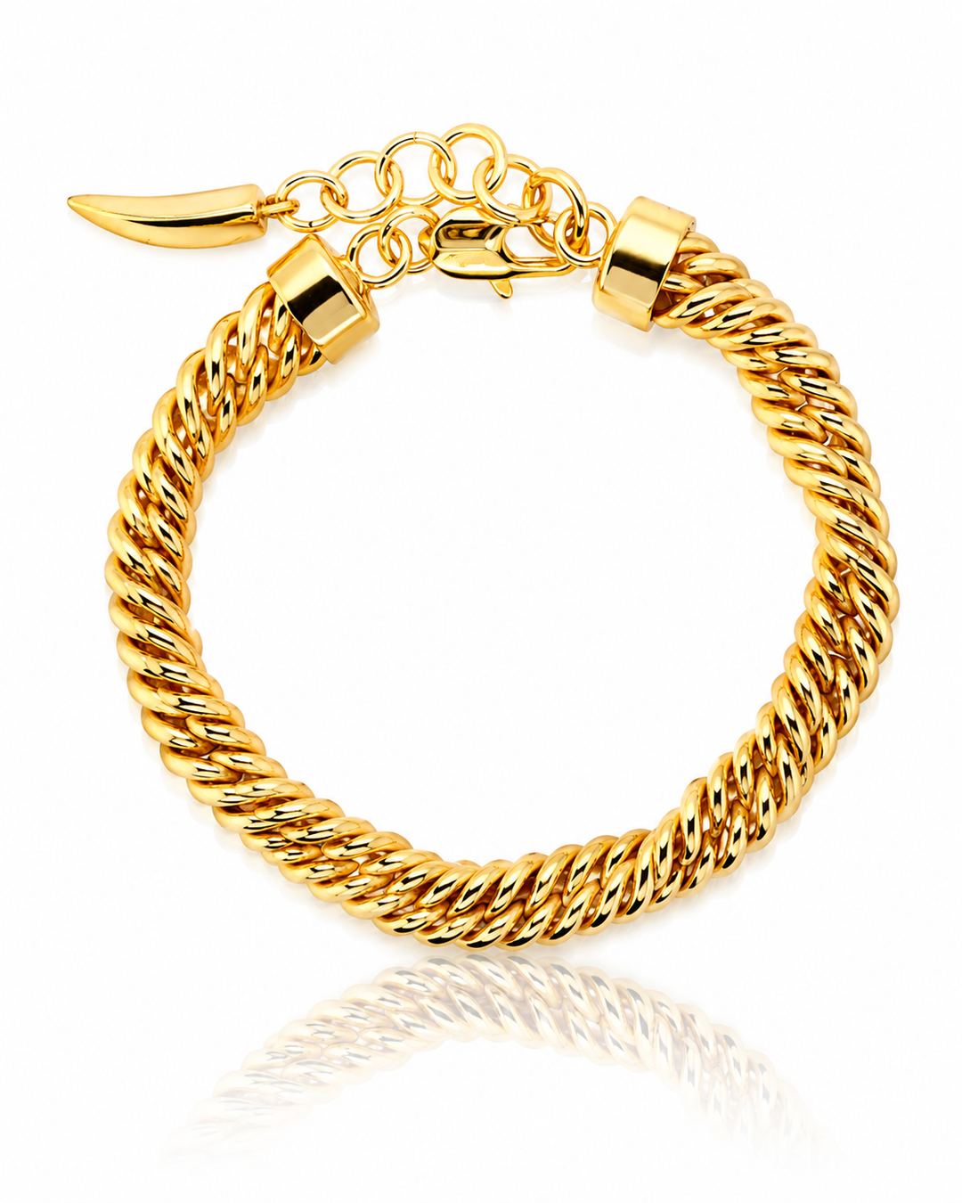 Gold Plated Waterproof Twisted Rope Chain Bracelet (200004)