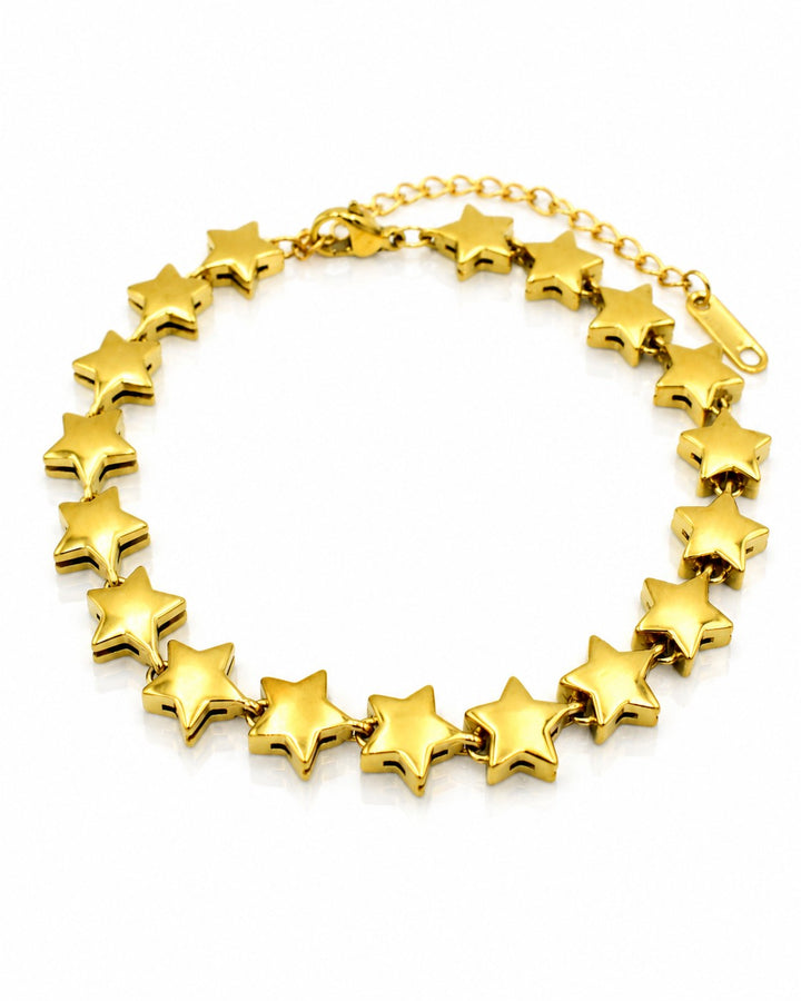Gold Plated Celestial Star Charm Bracelet (11435)