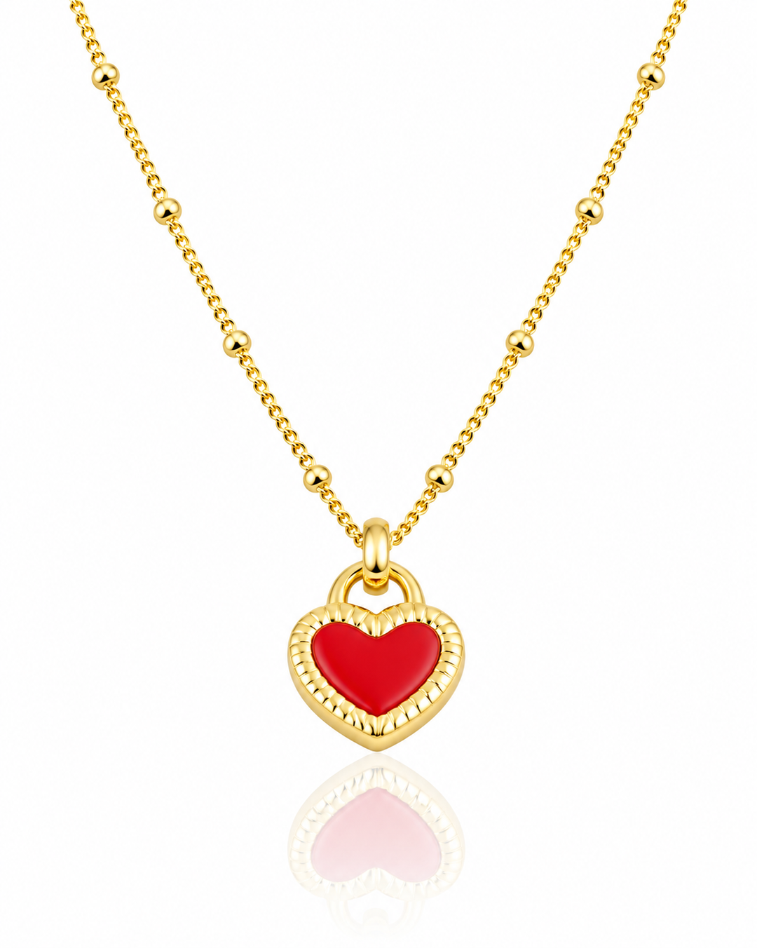 Gold Plated Waterproof Heart Huggie Hoop Earrings (11018)