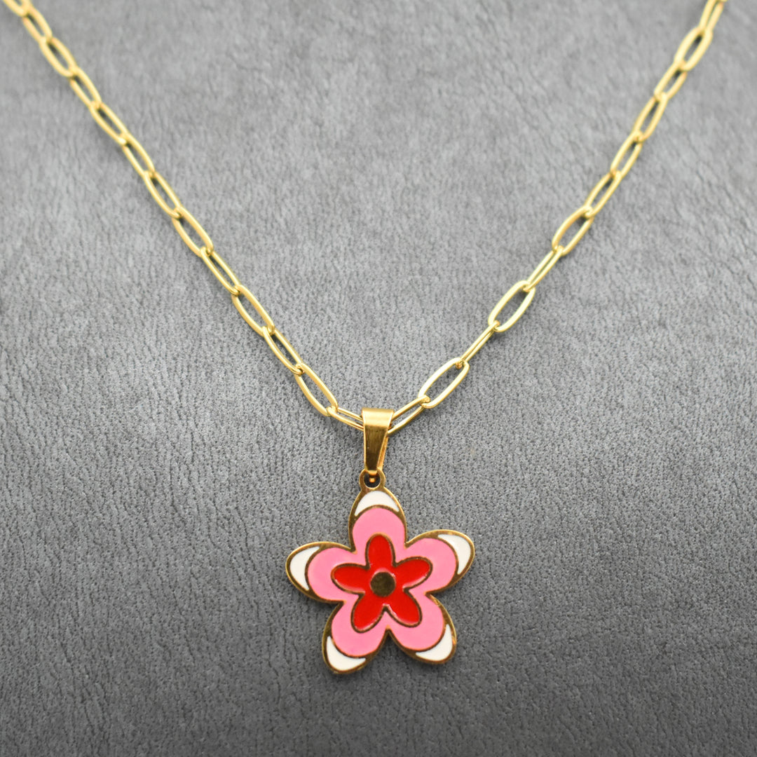 Gold Plated Flower Necklace