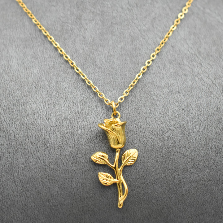 Gold Plated Rose Necklace