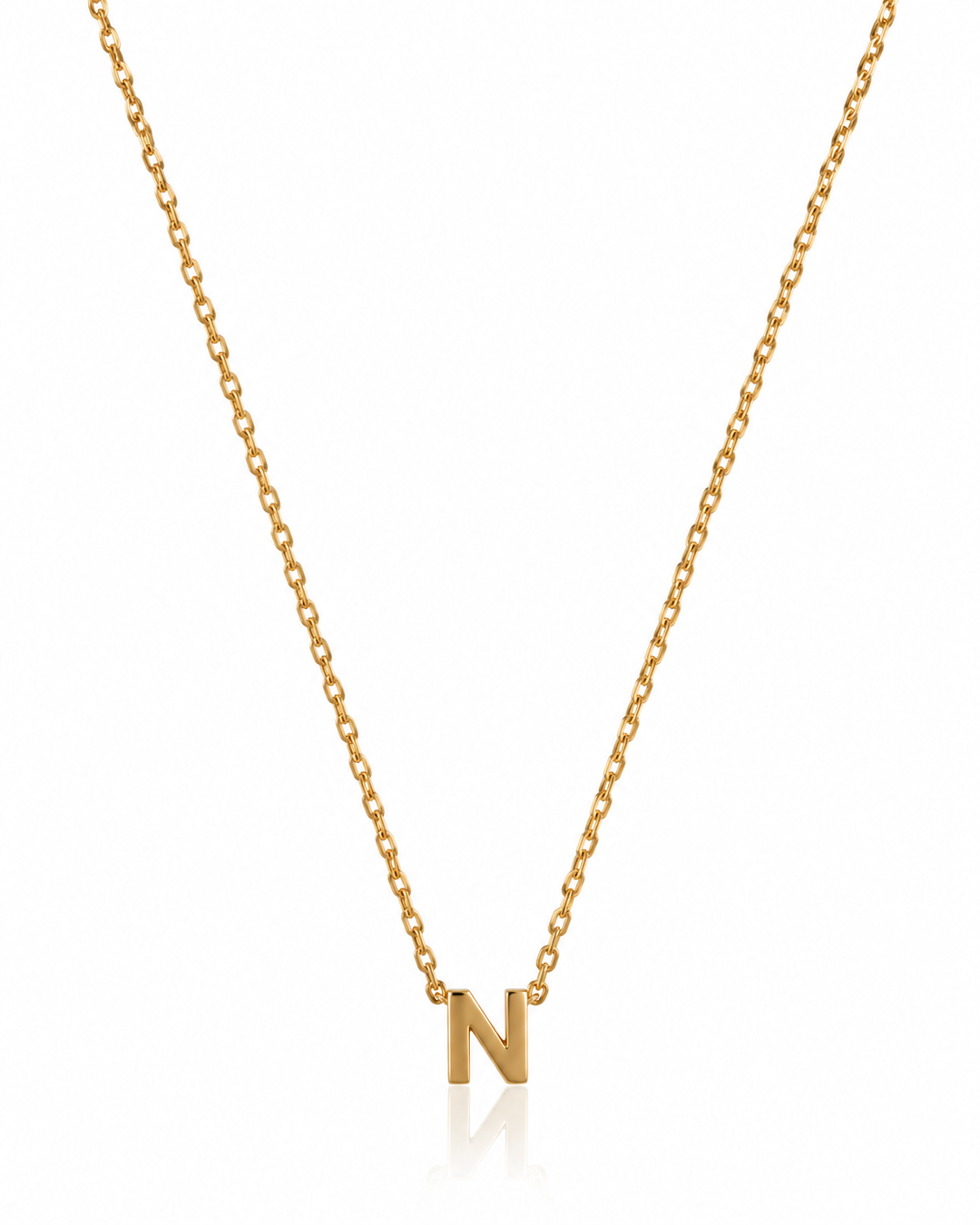Gold Toned 'N' Snake Chain Necklace - 50 CM  (11673)