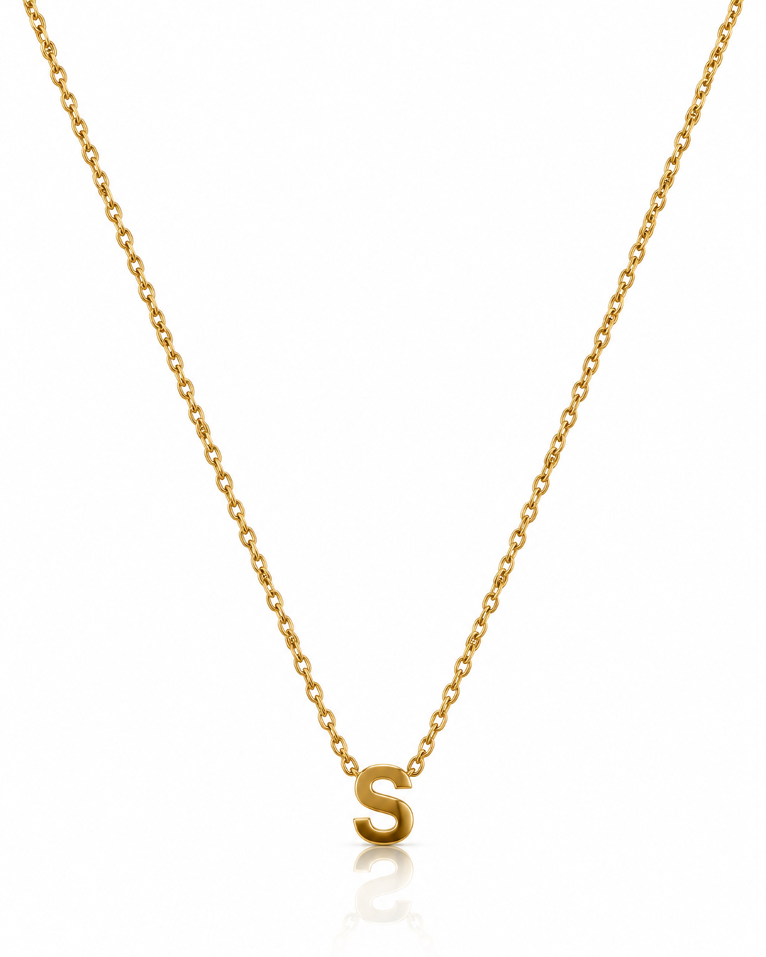 Gold Toned 'S' Snake Chain Necklace- 50 CM (11678)