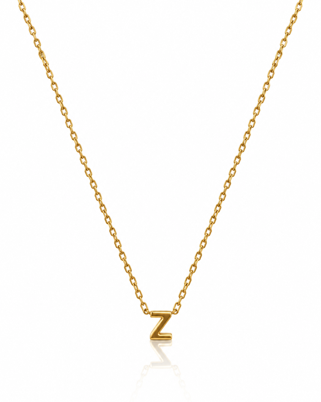 Gold Toned 'Z' Snake Chain Necklace - 50 CM (11685)