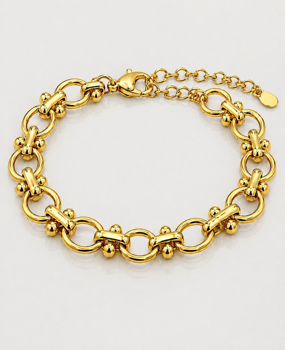 Gold Plated Waterproof Padlock Chain Link Bracelet (11469)