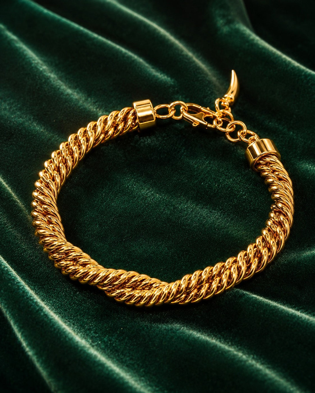 Gold Plated Waterproof Twisted Rope Chain Bracelet (200004)