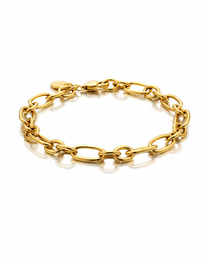 Gold Plated Waterproof Chunky Link Chain Bracelet (11208)