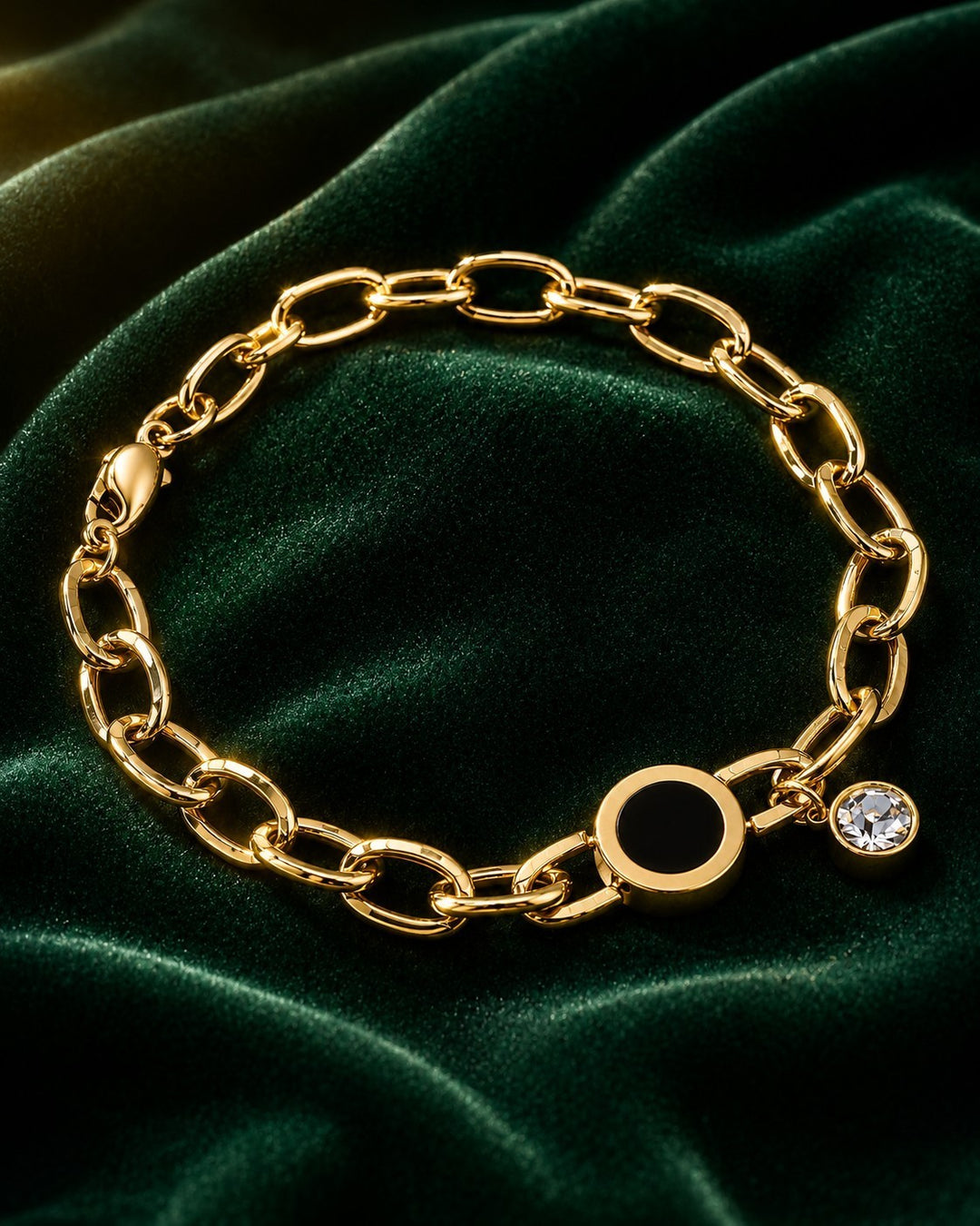 Gold Plated Waterproof Paper Link Chain Bracelet (10682)