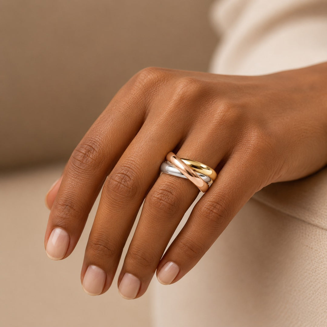 Trinity Rolling Three-Band Ring (12021)