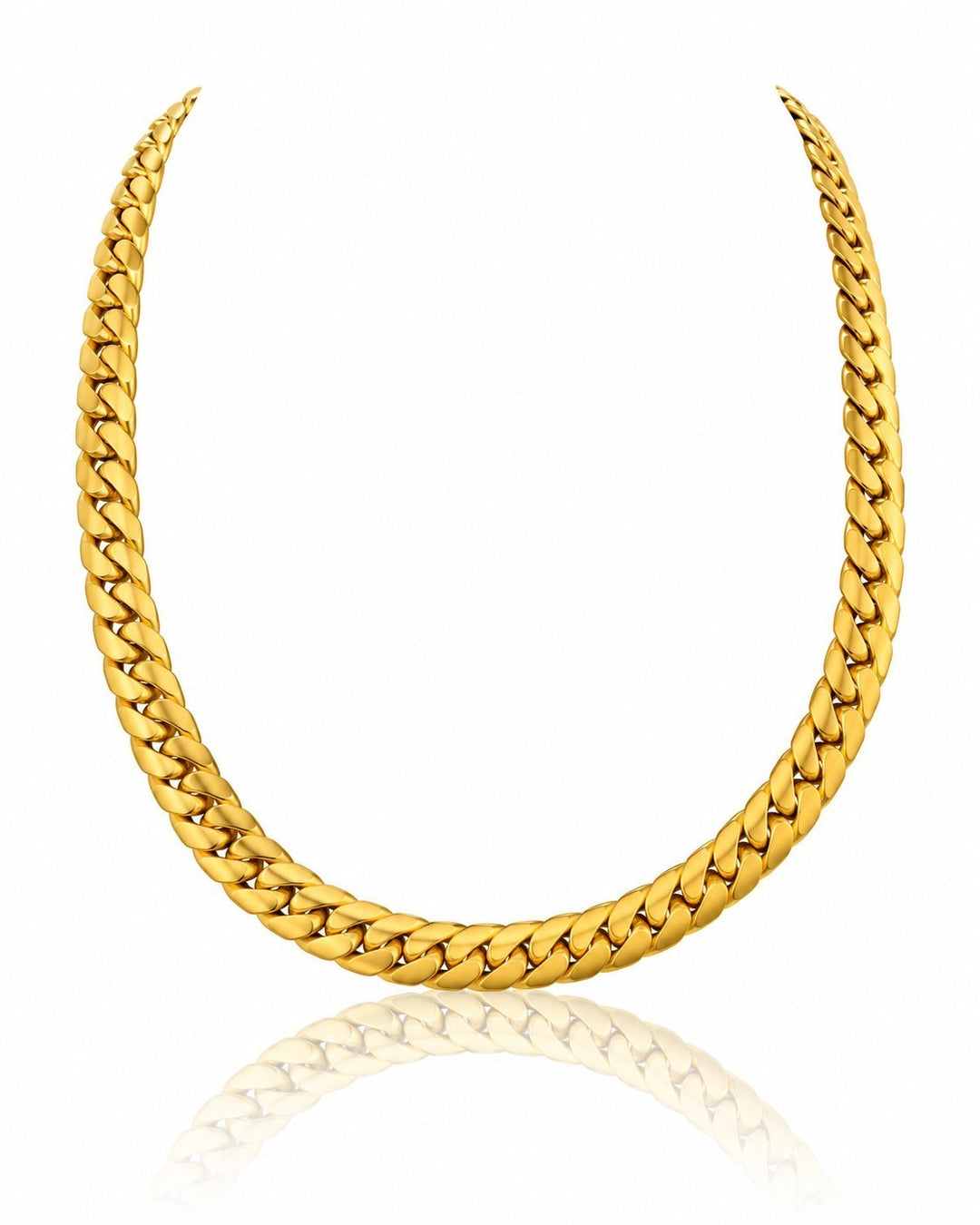 Elli Jewellery gold plated chunky curb chain necklace with a waterproof and tarnish-free finish