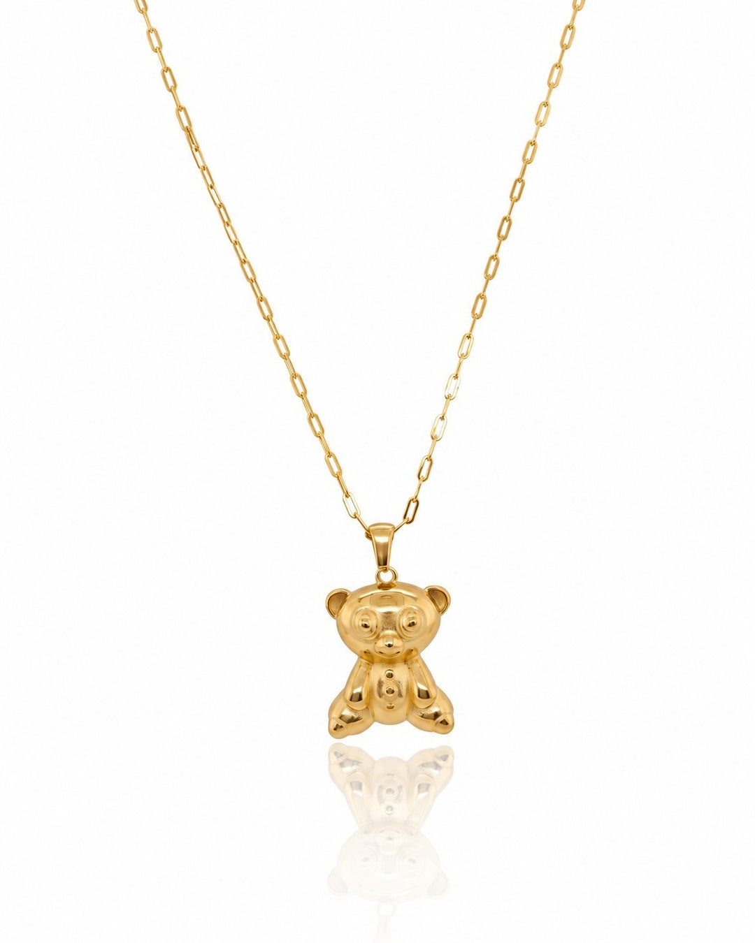 Elli Jewellery gold plated waterproof koala bear pendant necklace on a delicate chain against a white background