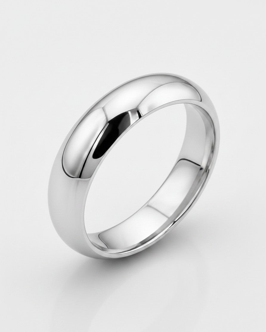 Elli Jewellery rhodium plated polished slim 1cm bangle bracelet with a minimalist and tarnish-free design.