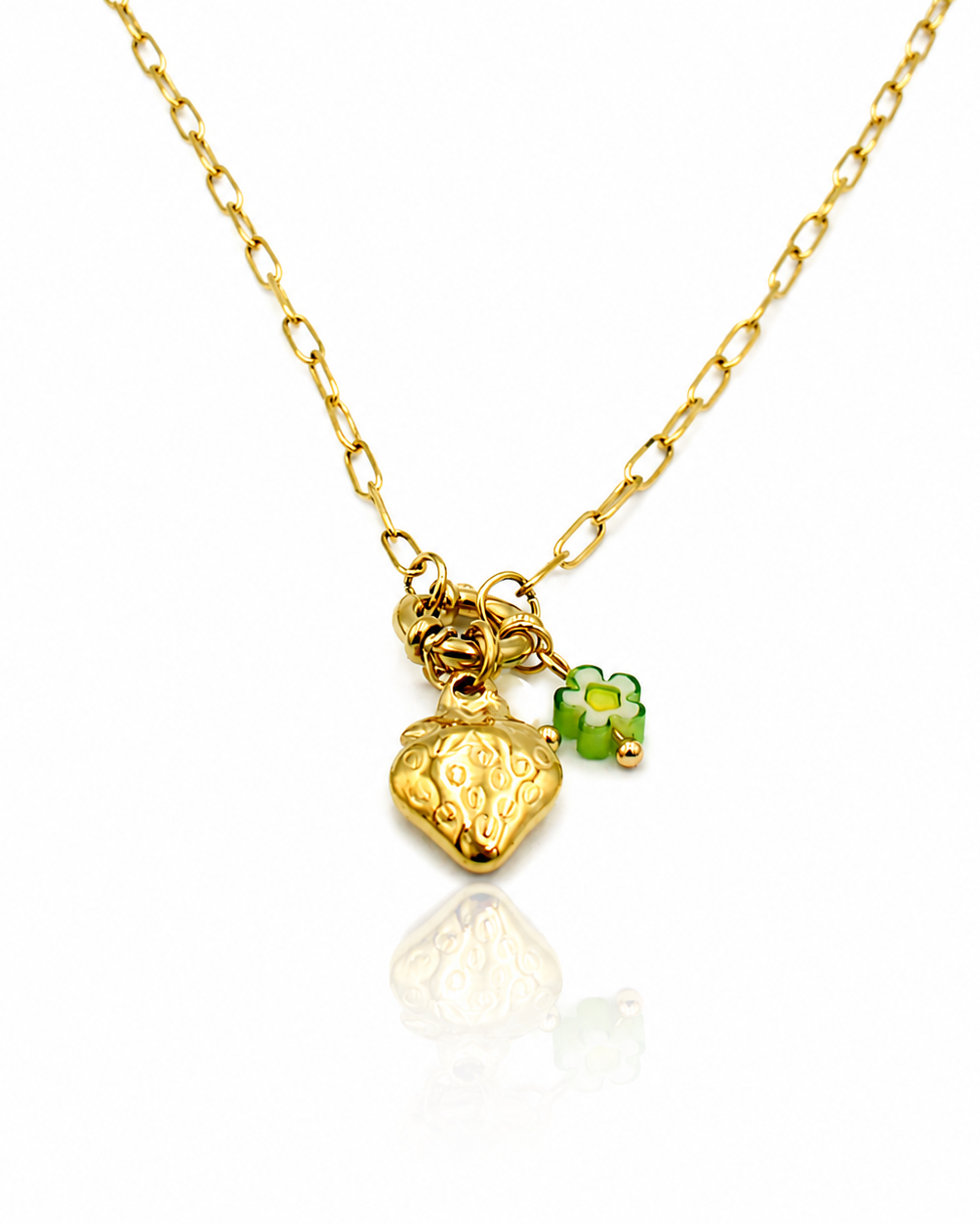 Gold Plated Waterproof Dainty T-Cross Pendant Necklace (11417)