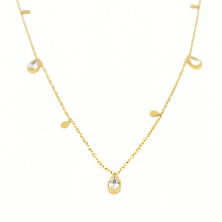 Gold Plated Teardrop Dainty Neecklace