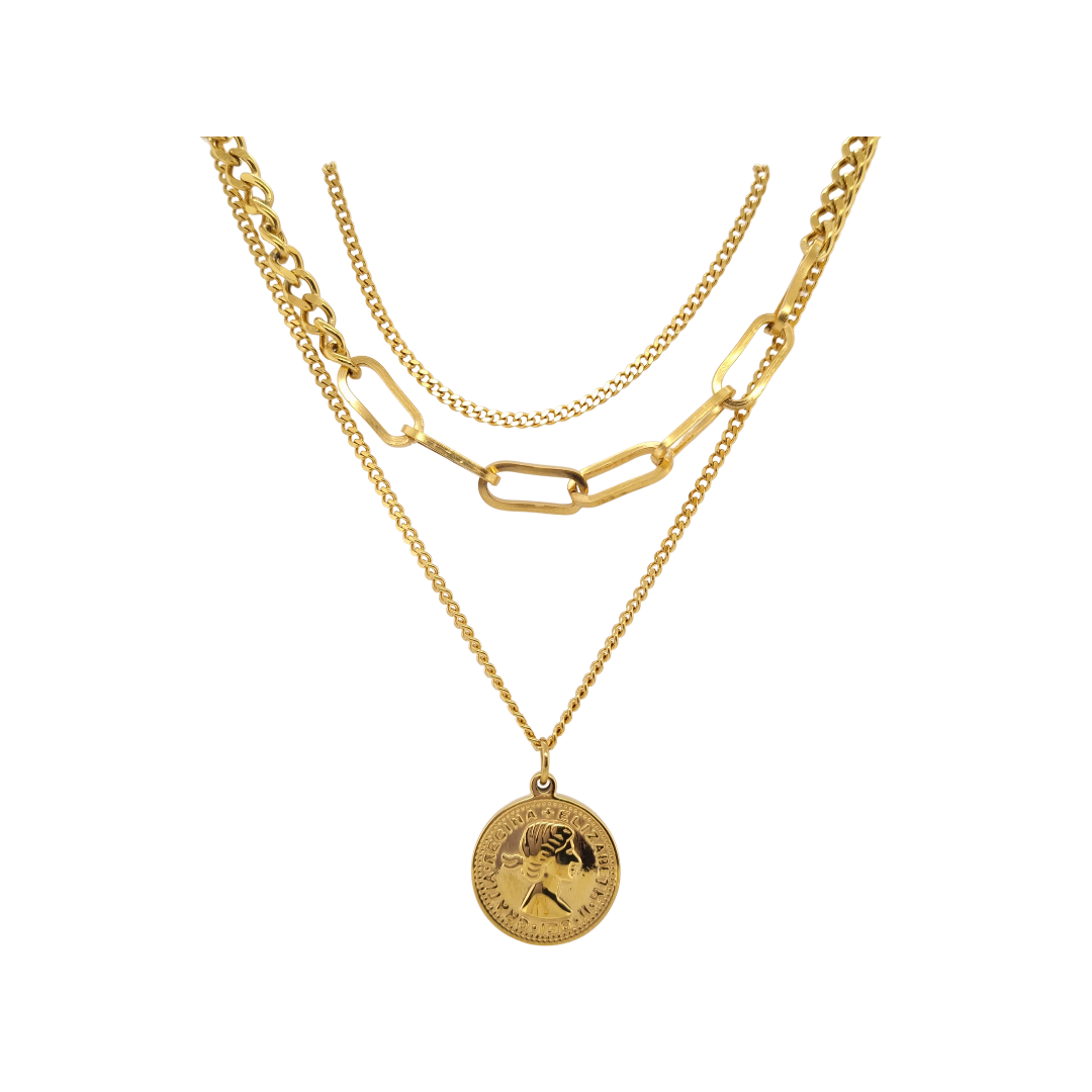 Gold Paperclip Chain Necklace 
