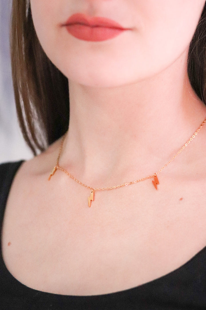 Gold Plated Lightning Necklace