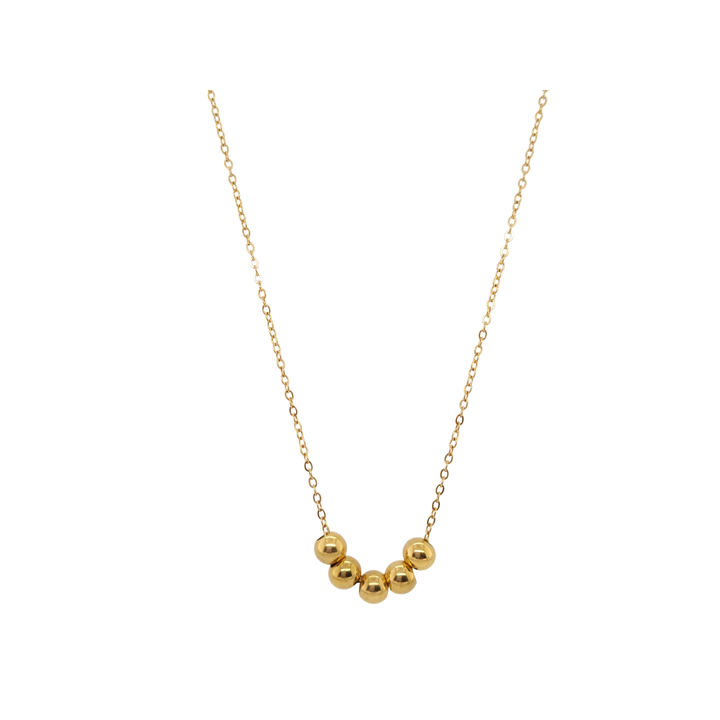 Gold Plated Necklace and multiple Ball Pendants