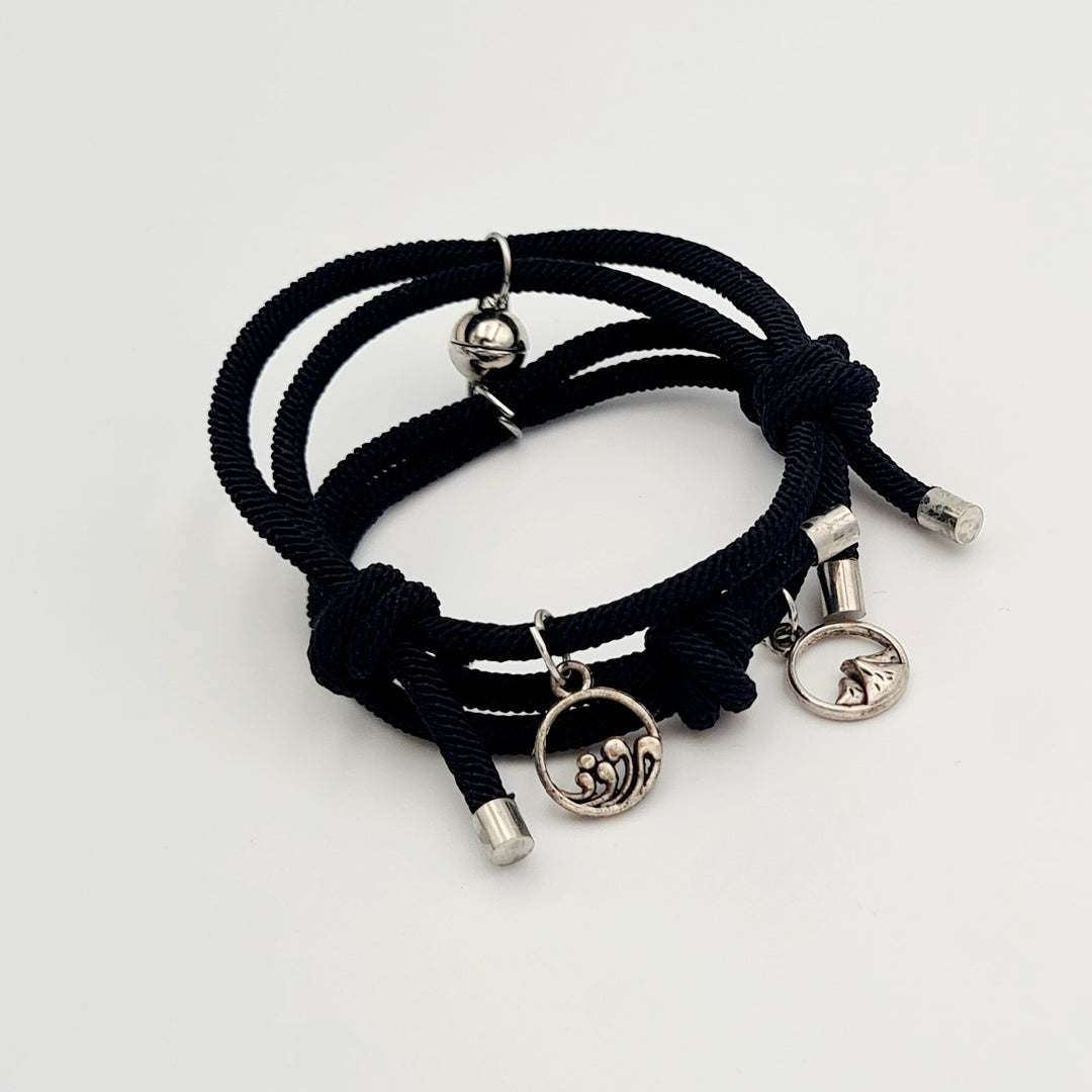 Black Charm Adjustable Bracelet