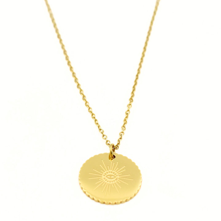 Gold Plated Evil Eye Necklace