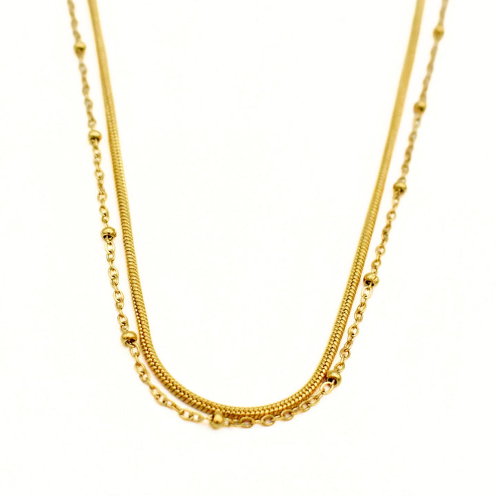 Gold Plated Snake Ball Necklace