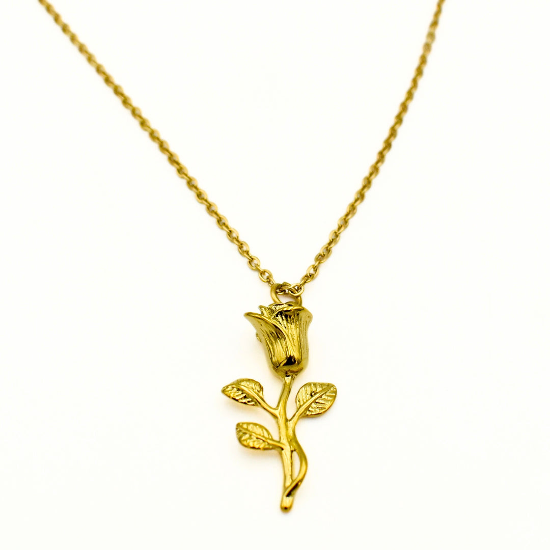 Gold Plated Rose Necklace