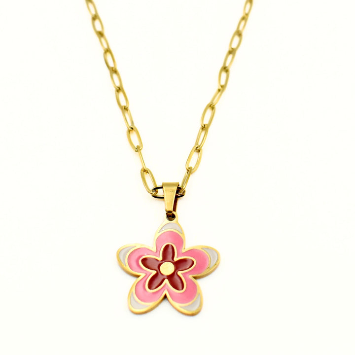 Gold Plated Flower Necklace