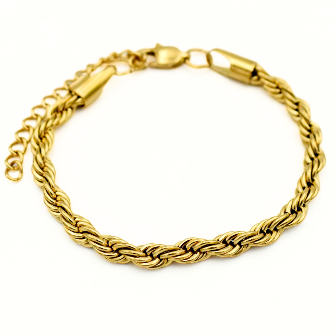 Gold Plated Thick Rope Bracelet