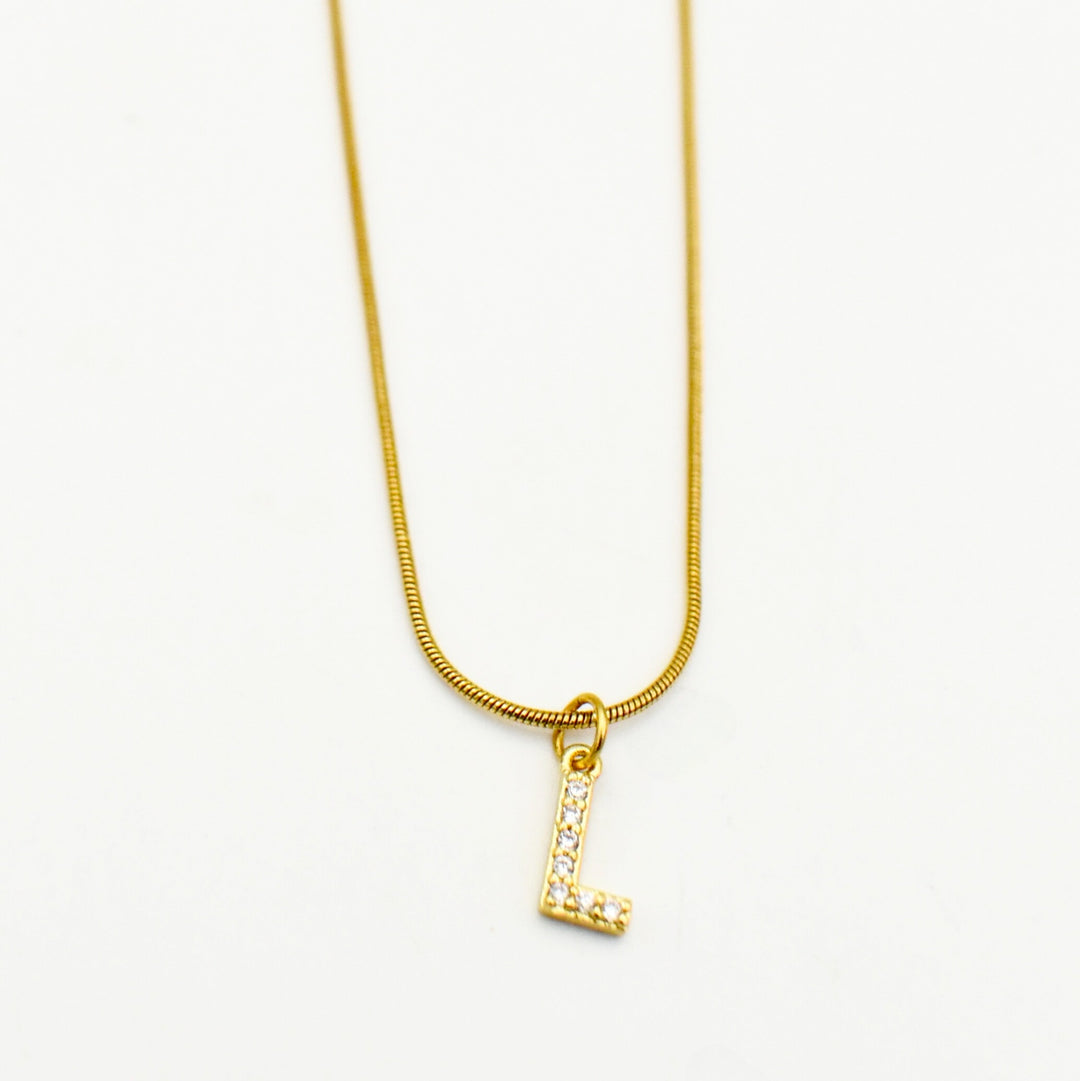 Gold Plated Letter 'L' Necklace