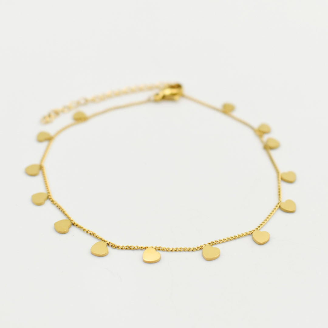 Gold Dainty Hearts Bracelet