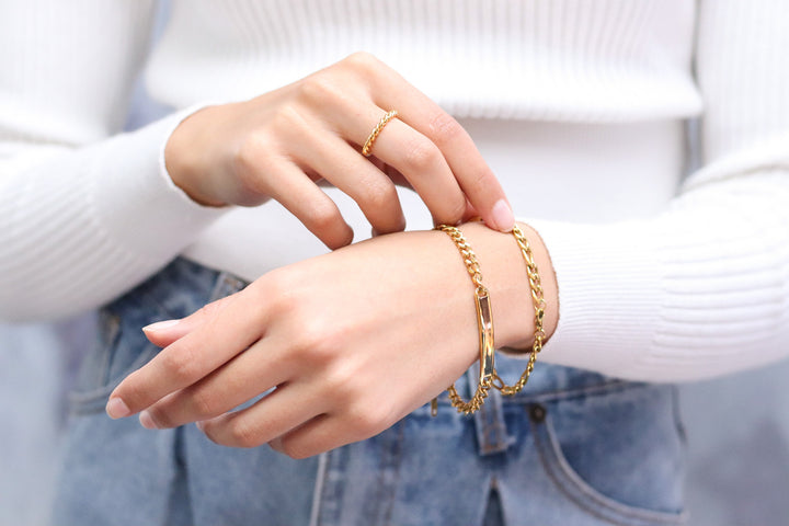 Gold Toned ID Bracelet