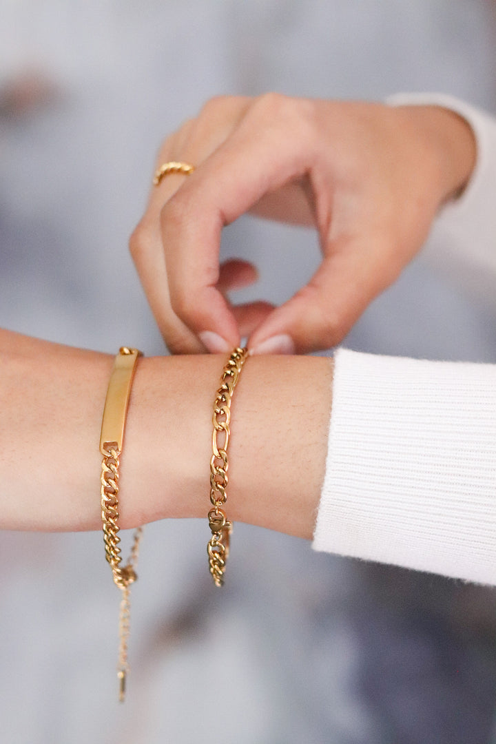 Gold Toned ID Bracelet