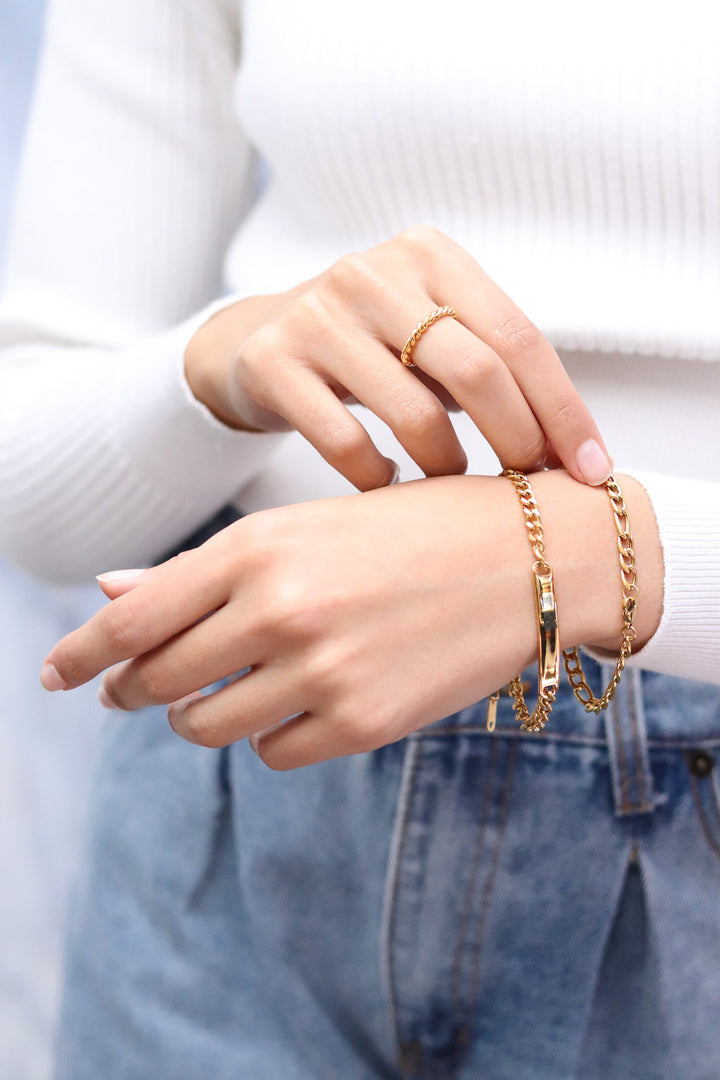 Gold Toned ID Bracelet