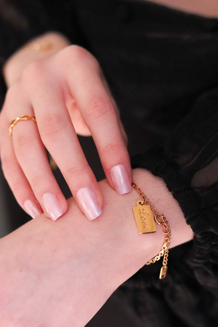 Gold Plated Love Charm Bracelet